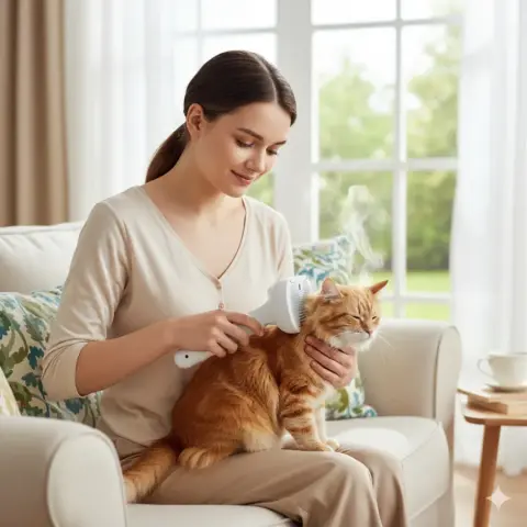 Escova a Vapor para Gato