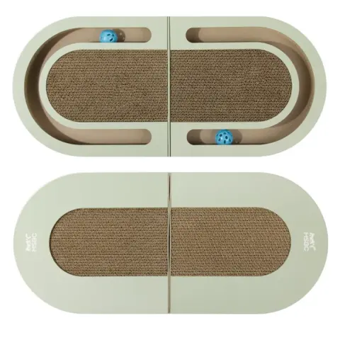 Arranhador e Cama em Cartão com Pista