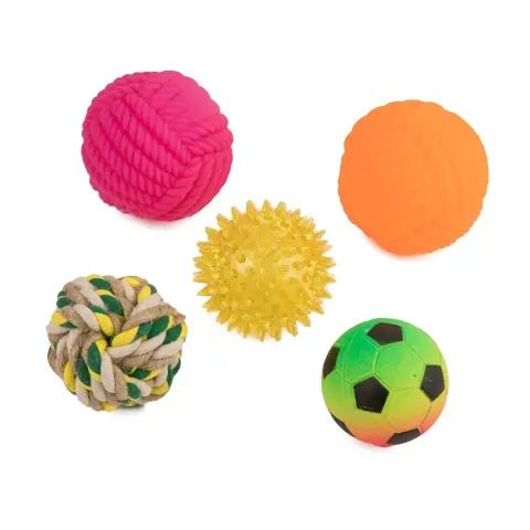 Bolas Sortidas com Apito (embalagem de 5)