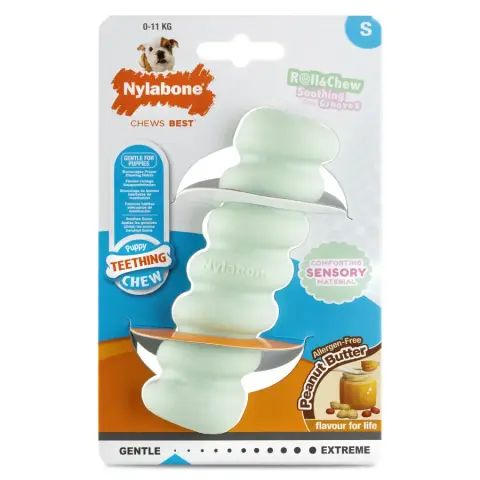 Nylabone Pau Sensorial para Cachorros Sabor Manteiga de Amendoim