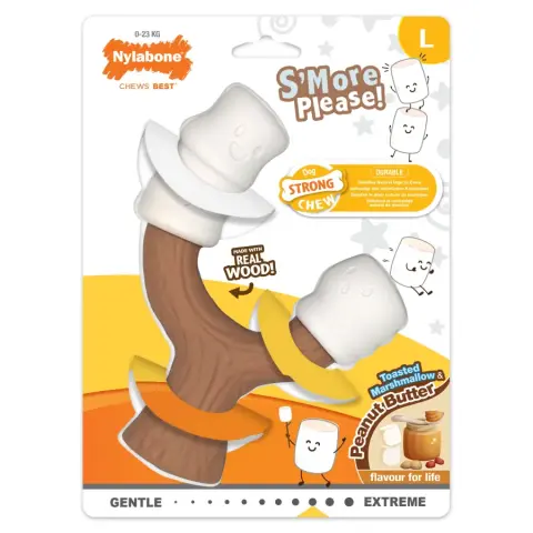 Nylabone Strong Chew Pau Marshmallow e Manteiga de Amendoim