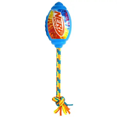 Nerf Dog Bola de Râguebi com Corda