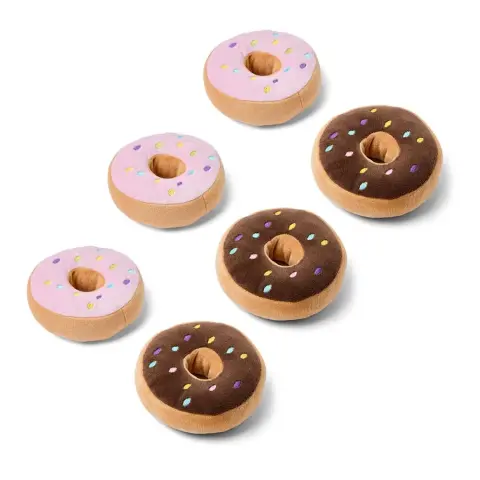 Donuts de Peluche com Apito (embalagem de 6)