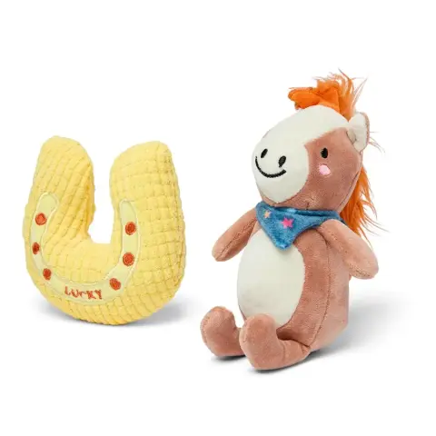Cavalo e Ferradura de Peluche (conjunto de 2)