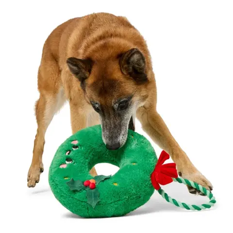 Coroa de Natal Jumbo de Peluche